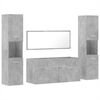 vidaXL 4 Piece Bathroom Furniture Set Concrete Grey Engineered Wood