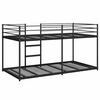 vidaXL Bunk Bed without Mattress Black 90x200 cm Steel