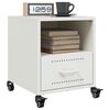 vidaXL Bedside Cabinet White 36x39x43.5 cm Steel