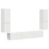 vidaXL TV Cabinet Set Wall-mounted 4 pcs White Engineered Wood