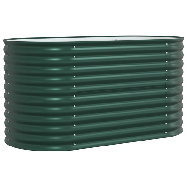 vidaXL Garden Raised Bed Green 160 x 80 x 81 cm Steel