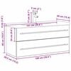 vidaXL Bathroom Sink Cabinet with Drawer Wall-mounted 2 pcs Old Wood