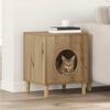 vidaXL Cat House Artisian Oak 42.5 x 40 x 53 cm Engineered Wood