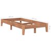 vidaXL Bed Frame without Mattress Solid Teak Wood 100x200 cm