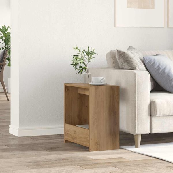 vidaXL Side Table Artisan Oak 50x26x50 cm Engineered Wood