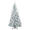 vidaXL Artificial Hinged Christmas Tree White 240 cm PE and PVC