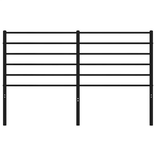 vidaXL Metal Replace Headboard Black 140 cm