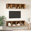 vidaXL TV Cabinet Set Wall-mounted 3 pcs Old Wood Engineered Wood