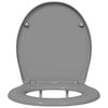 vidaXL Toilet Seat Grey 47 x 37 x 4 cm Duroplast