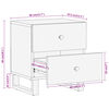 vidaXL Bedside Cabinet Brown and Black Solid Wood Mango
