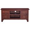 vidaXL TV Cabinet Classical Brown 100x30x45 cm Solid Mahogany Wood