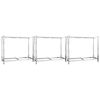 vidaXL 2-Layer Tire Racks 3 pcs Silver 110x40x110 cm Steel
