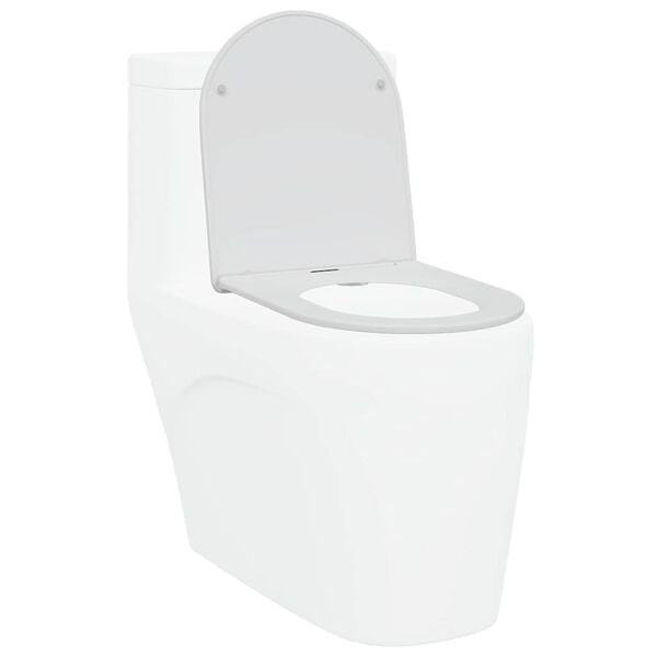 vidaXL Toilet Seat White 47 x 36 x 3.4 cm Duroplast