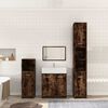 vidaXL 4 Piece Bathroom Furniture Set Smoked Oak Engineered Wood