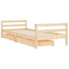 vidaXL Kids Bed Frame with Drawers 80x200 cm Solid Wood Pine
