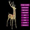 vidaXL 3D Reindeer with 250 LEDs Warm white 180 cm PET