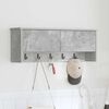 vidaXL Wall-Mounted Coat Rack with Shelf Concrete Grey 80 x 20 x 30 cm