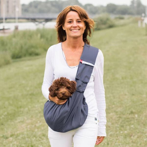4Lazylegs Pet Carrier Canvas 15 kg Navy Blue