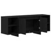 vidaXL TV Cabinet Black Oak 120 x 30 x 40.5 cm Engineered Wood