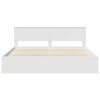 vidaXL Bed Frame with Headboard White 200 x 200 cm Solid Pine Wood