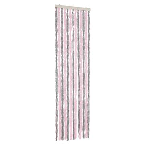 vidaXL Fly Curtain Silver Grey and Pink 56x185 cm Chenille