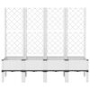 vidaXL Garden Planter with Trellis White 160x40x142 cm PP