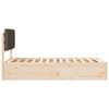 vidaXL Bed Frame with Upholstered Headboard Taupe 100 x 200 cm