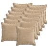 vidaXL Cushion Cover 12 pcs HOUTEN Taupe 40 x 40 cm Chenille Fabric