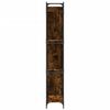 vidaXL Bookcase Smoked Oak 79x30x180 cm Engineered Wood and Metal