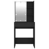 vidaXL Dressing Table with LED Black 60x40x140 cm