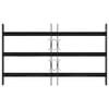 vidaXL Window Grille Black 75.5 x 45 cm Powder-Coated Steel