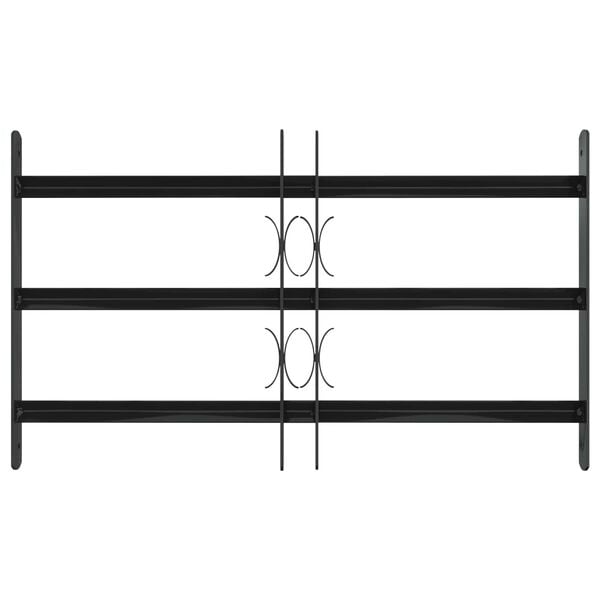 vidaXL Window Grille Black 75.5 x 45 cm Powder-Coated Steel