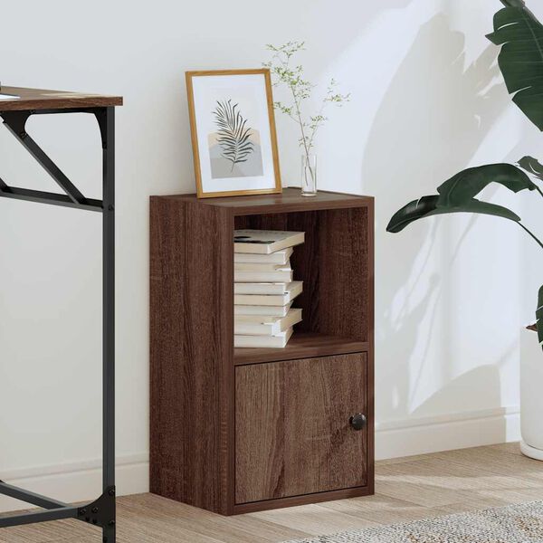 vidaXL Bookcase Brown Oak 31x24x52 cm Engineered Wood