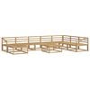 vidaXL Outdoor Sofa Set 9 pcs White Solid Acacia Wood