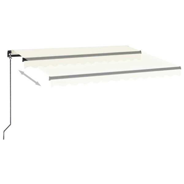 vidaXL Manual Retractable Awning 350x250 cm Cream