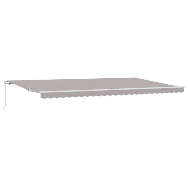 vidaXL Retractable Awning Light Grey 600 x 300 cm Polyester and Metal
