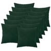 vidaXL Cushion with Pillow HEERLEN 12 pcs Dark Green Velvet