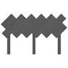 vidaXL Bed Headboard Grey 132x3x81 cm Solid Wood Pine