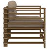vidaXL Garden Chairs with Cushions 2 pcs Honey Brown Solid Wood Pine