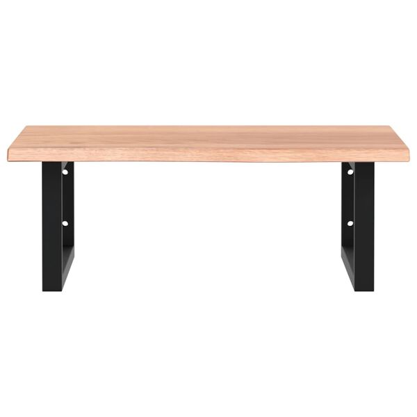 vidaXL Basin Shelf Wall Mounted Steel and Solid Wood Oak