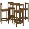 vidaXL 5 Piece Bar Set Honey Brown Solid Wood Pine