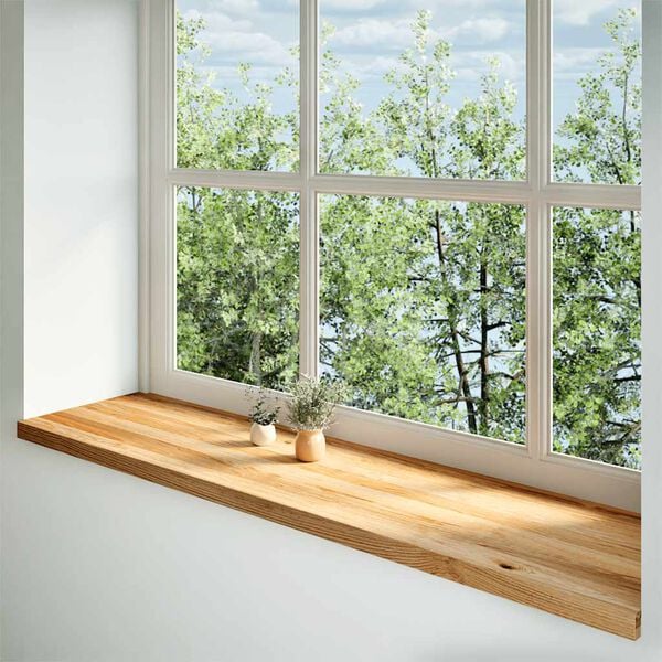 vidaXL Window Sills 2 pcs Light Brown 160x40x2 cm Solid Wood Oak