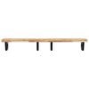 vidaXL Basin Shelf Wall Mounted Steel and Solid Wood Acacia