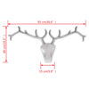 vidaXL Deer Head Decoration Wall-Mounted Aluminium Silver
