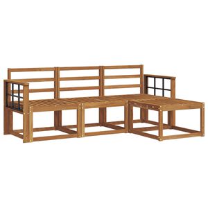 vidaXL Outdoor Sofa Set 4 pcs Natural