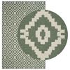 vidaXL Area Rug Natural and Green 160 x 230 cm PET