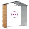 vidaXL Garden Shed Light Brown 191x810x198 cm Galvanised Steel