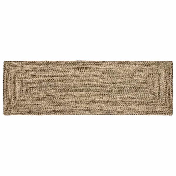 vidaXL Area Rugs Rectangular Natural and Black 80 x 250 cm Jute