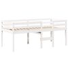 vidaXL High Sleeper Bed without Mattress White 90x190 cm Single Solid Wood Pine