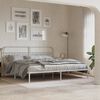vidaXL Metal Replace Headboard White 193 cm